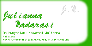 julianna madarasi business card